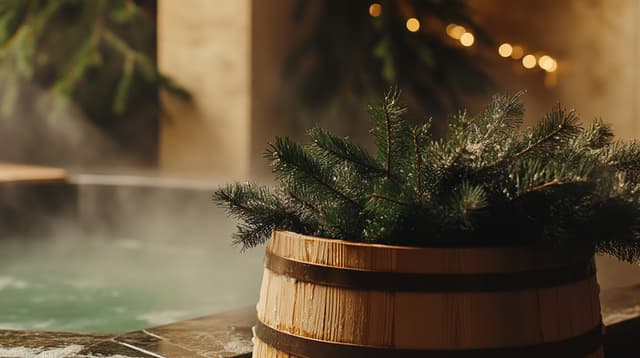 Парение на морозной пихте